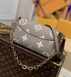Bolsa Louis Vuitton Favorite Cinza e Creme Italiana - Romaly Grifes Bolsas