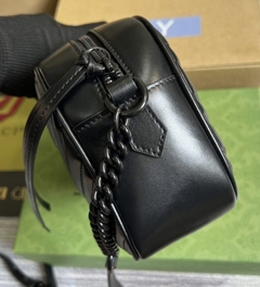 Bolsa Gucci Tiracolo Marmont Pequena All Black Italiana - Romaly Grifes Bolsas