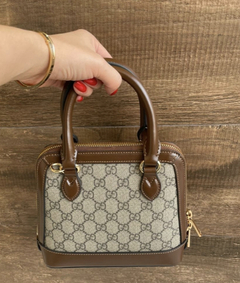 Bolsa Gucci Horsebit 1955 Tote Mini Marrom Italiana - comprar online
