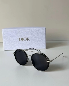 Óculos Dior Preto e Prata Italiana - comprar online