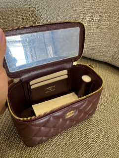 Bolsa Chanel Vanity Mini Vinho Italiana - Romaly Grifes