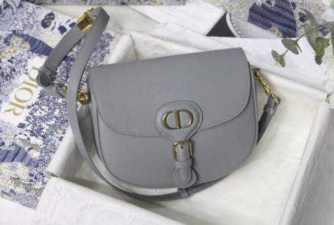Bolsa Dior Bobby Média Cinza Italiana