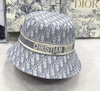 Chapéu Dior Bucket D-Oblique Cinza Aba Pequena Italiana