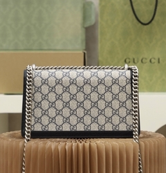 Bolsa Gucci Dionysus Média Preta e Bege Italiana - Romaly Grifes Bolsas