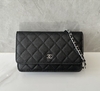 Bolsa Chanel Woc Caviar Preta com Prata Italiana