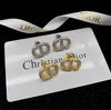 Brinco Dior CD com Strass Italiana