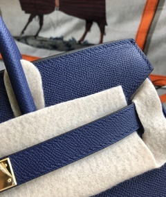 Bolsa Hermes Birkin 30 Azul Marinho Italiana - comprar online
