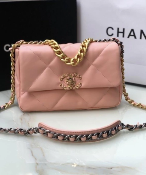 Bolsa Chanel 19 Rosa Italiana