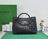 Bolsa Bottega Veneta Andiamo Preta Pequena Italiana