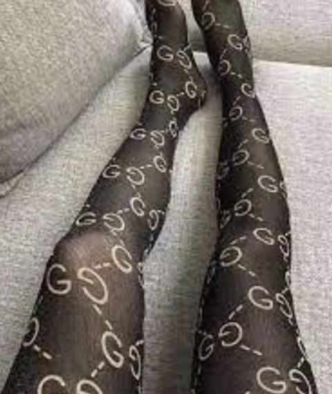 Meia Calça Gucci GG Preta Italiana