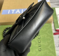 Imagem do Bolsa de Cintura GG Marmont Preta Italiana