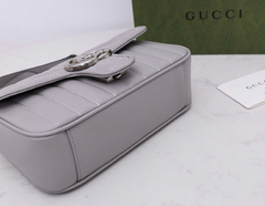 Bolsa Gucci Marmont Aria Cinza Italiana - Romaly Grifes Bolsas