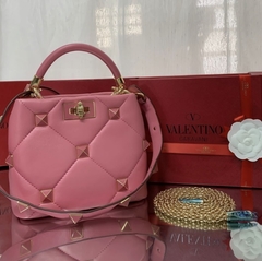 Bolsa VLTN Quilted Roman Rosa Italiana