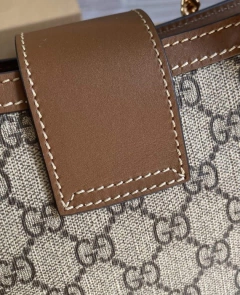 Bolsa Gucci Padlock Shoulder Pequena Marrom Italiana - Romaly Grifes