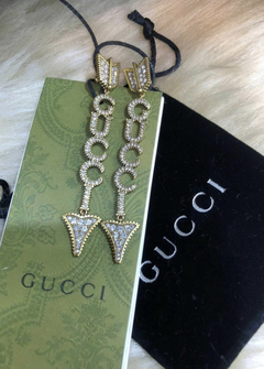 Brinco Gucci Flecha com Brilho Italiana