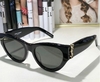 Óculos De Sol Saint Laurent Preto com Dourado Italiana