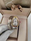 Relógio Bulgari Serpenti Dourado e Prata com Fundo Madrepérola Italiana