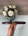 Cinto Gucci GG Fino Marrom Italiana