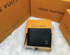 Carteira Louis Vuitton Masculina Preta com Logo Italiana