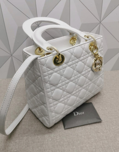 Bolsa Lady Dior Média Branca Italiana na internet