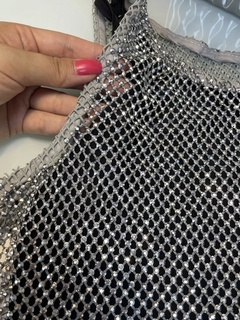Blusa Prada em Malha Bordada com Strass Italiana na internet
