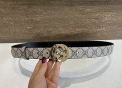 Cinto Gucci GG Fivela Dourada Italiana - comprar online