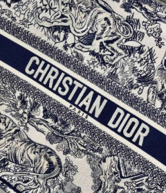 Bolsa Dior Book Tote De Jouy Azul Italiana - comprar online