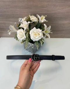 Cinto Gucci GG Fino All Black Italiana