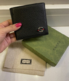 Carteira Gucci Double G Masculina Preta Italiana