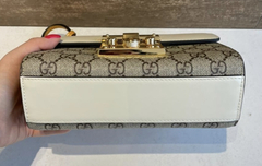 Bolsa Gucci Padlock Off-White com Amarelo Italiana - Romaly Grifes Bolsas