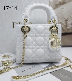 Bolsa Lady Dior Mini Branca Italiana