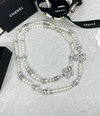 Colar Chanel Pérolas e Strass Italiana
