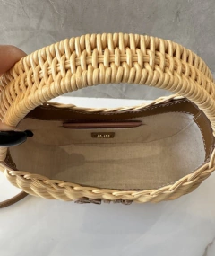 Bolsa Miu Miu Wander Em Vime (Palha) Italiana - Romaly Grifes