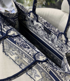 Imagem do Bolsa Dior Book Tote De Jouy Azul Italiana