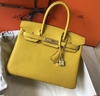 Bolsa Hermes Birkin 25 Amarela Italiana