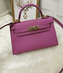 Bolsa Hermes Kelly Mini 20 Rosa Pink Italiana - loja online