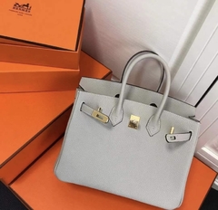Bolsa Hermès Birkin 30 Cinza Claro Italiana