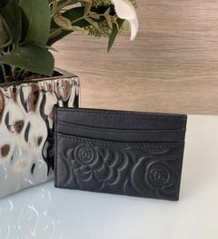 Porta Cartão Chanel Flor Italiana - Romaly Grifes Bolsas
