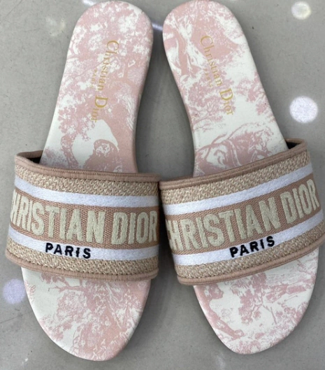 Rasteira Flat Dway Christian Dior Rosa Italiana