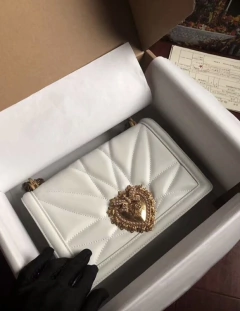 Bolsa D&G Devotion Matelassê Branca Italiana - comprar online