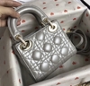 Bolsa Lady Dior Mini Prata Italiana