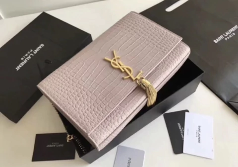 Bolsa YSL Kate Croco Rosa Italiana