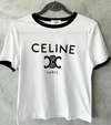 T-Shirt Celine Feminina Branca e Preta Lançamento Italiana