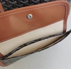 Bolsa Goyard St Louis Preto Com Alças Caramelo Média Italiana - loja online