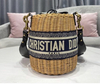 Bolsa Saco Dior Palha Wicker Italiana