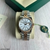 Relógio Rolex 36mm Prata com Dourado Italiana