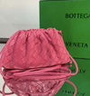 Bolsa Bottega Veneta Mini Pouch Intrecciato Pink Italiana