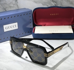 Óculos De Sol Gucci Oversized Quadrado Preto Italiana