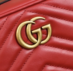 Bolsa Gucci Marmont Mini Vermelha Italiana - Romaly Grifes Bolsas