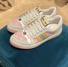 Tênis Gucci Screener Rosa Italiana
